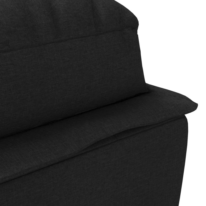 Șezlong cu perne, negru, material textil WALTI