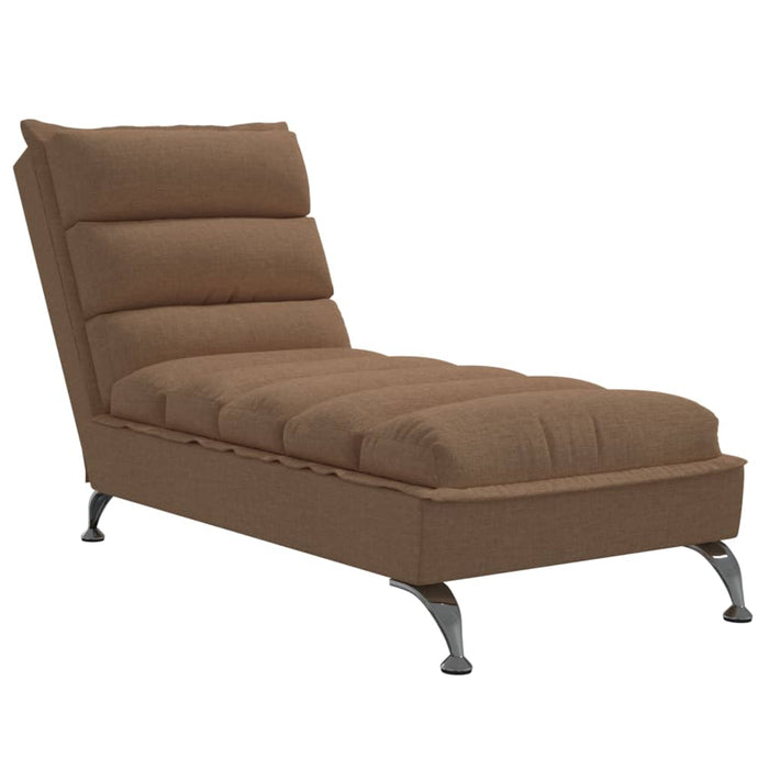 Șezlong cu perne, maro, material textil - WALTI WALTI