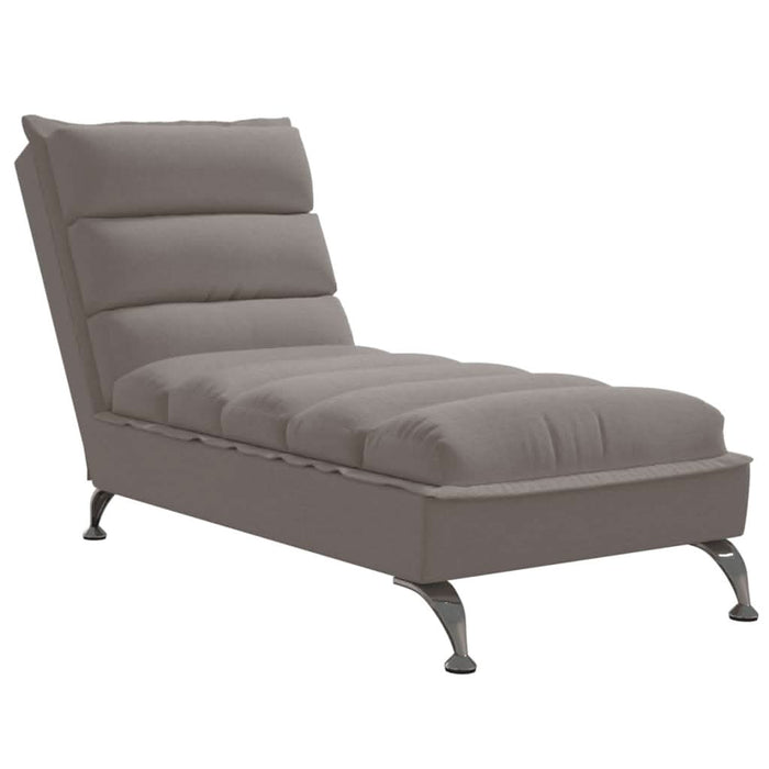 Șezlong cu perne, gri taupe, material textil - WALTI WALTI