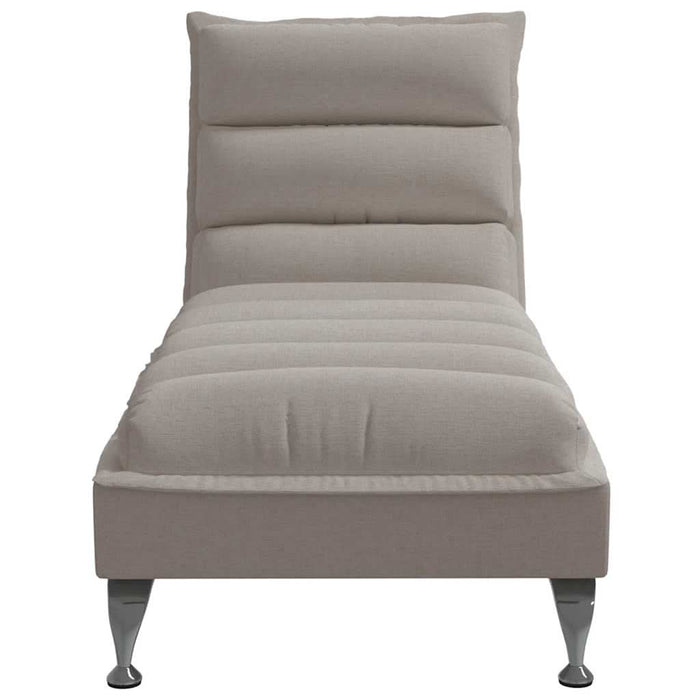 Șezlong cu perne, gri taupe, material textil - WALTI WALTI