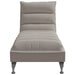Șezlong cu perne, gri taupe, material textil - WALTI WALTI