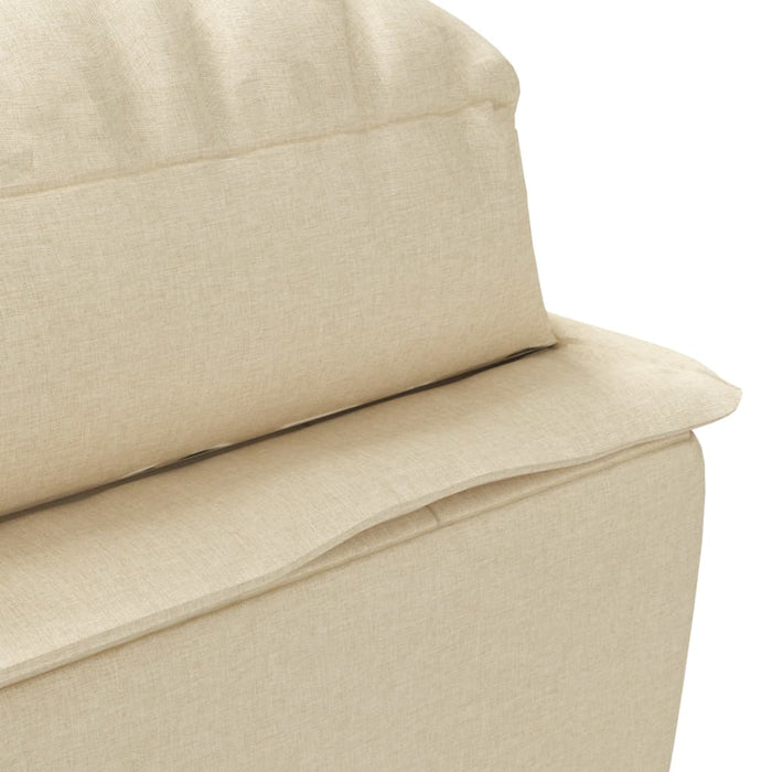 Șezlong cu perne, crem, material textil WALTI
