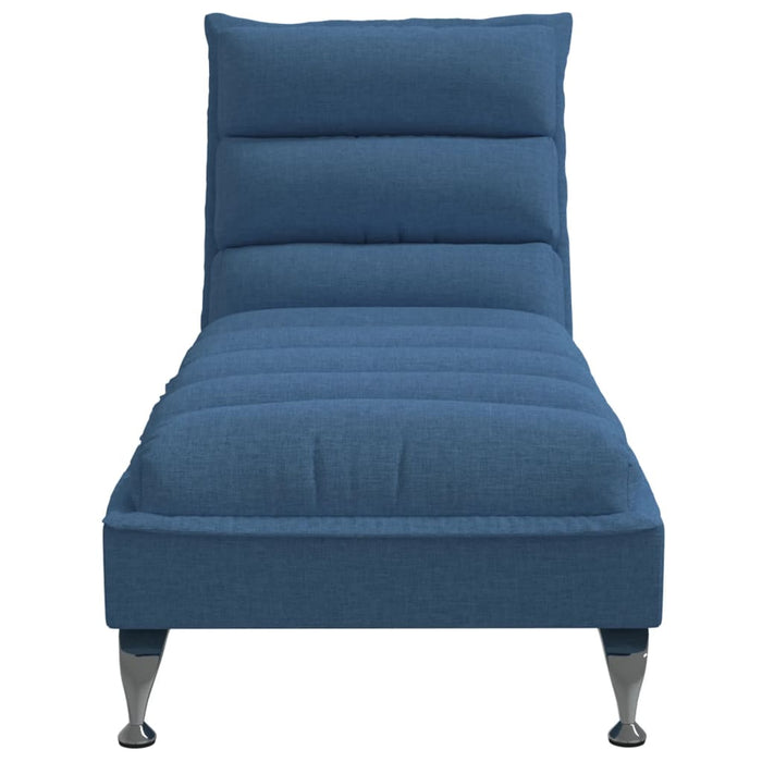 Șezlong cu perne, albastru, material textil - WALTI WALTI