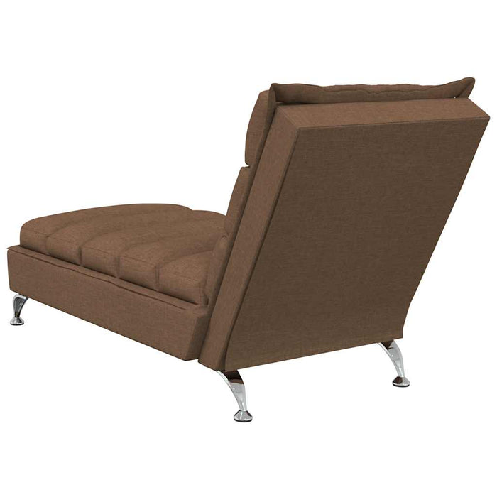 Șezlong de masaj cu perne, maro, material textil - WALTI WALTI