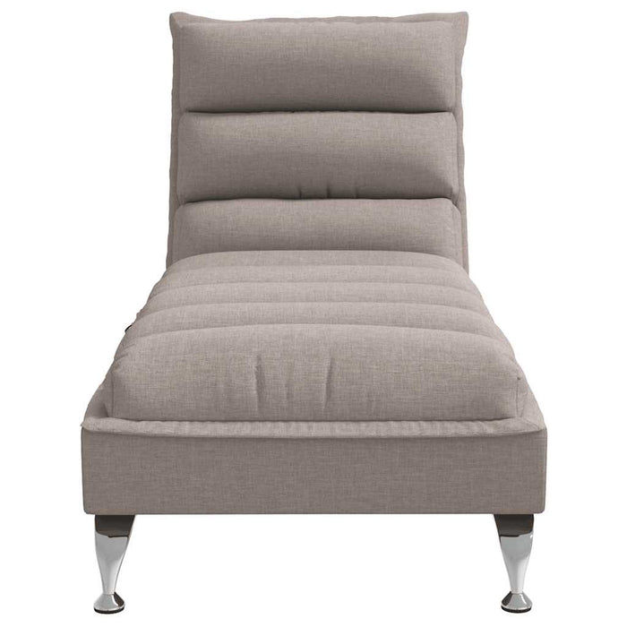 Șezlong de masaj cu perne, gri taupe, material textil - WALTI WALTI