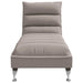 Șezlong de masaj cu perne, gri taupe, material textil - WALTI WALTI