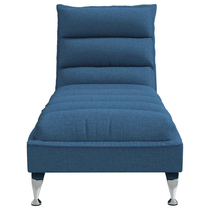 Șezlong de masaj cu perne, albastru, material textil - WALTI WALTI