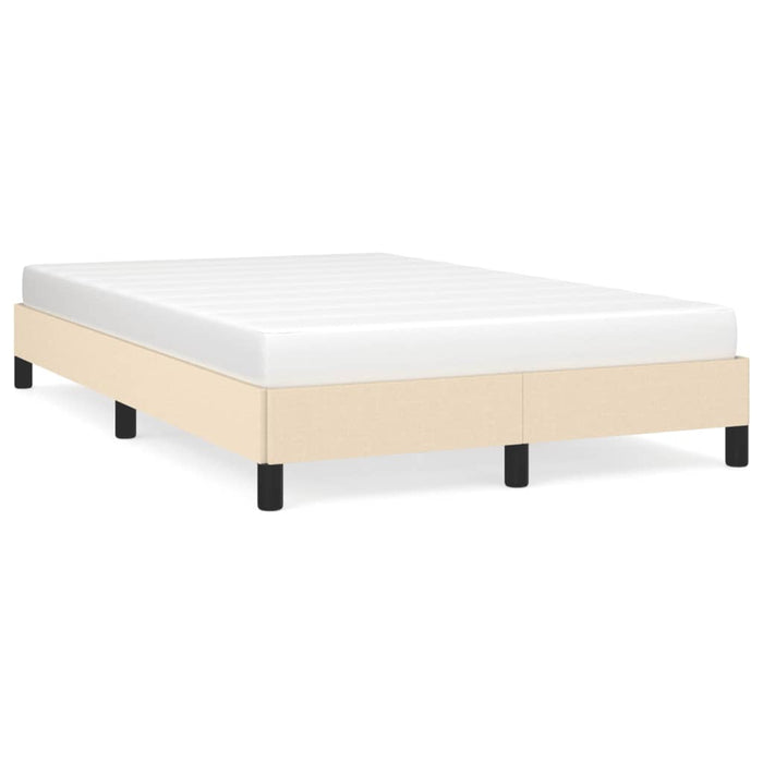Cadru de pat fără saltea cremă 120x190 cm țesătură WALTI