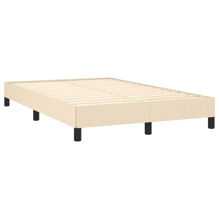 Cadru de pat fără saltea cremă 120x190 cm țesătură WALTI