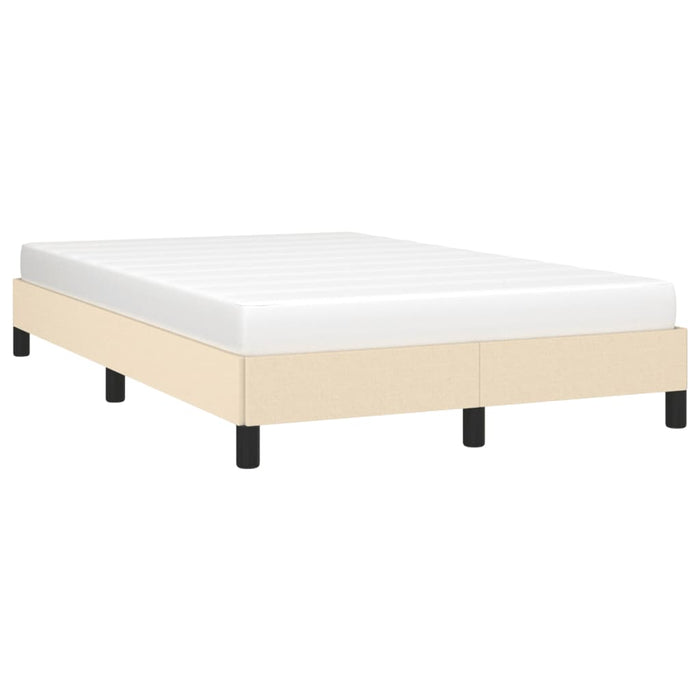 Cadru de pat fără saltea cremă 120x190 cm țesătură WALTI