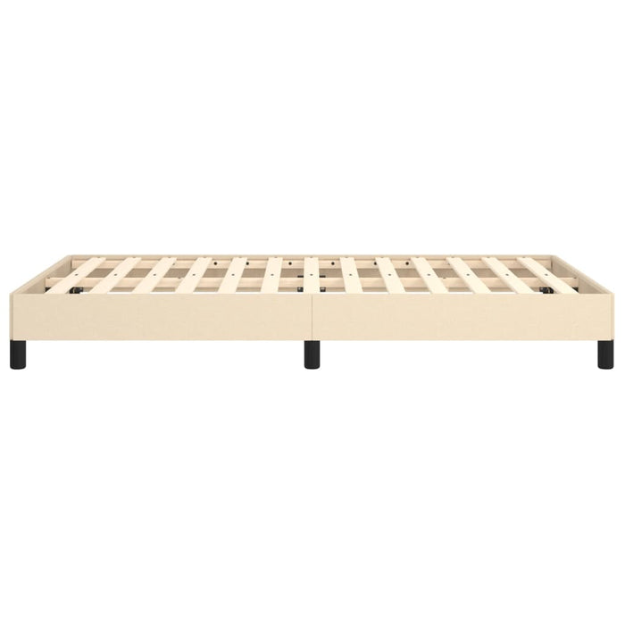 Cadru de pat fără saltea cremă 120x190 cm țesătură WALTI