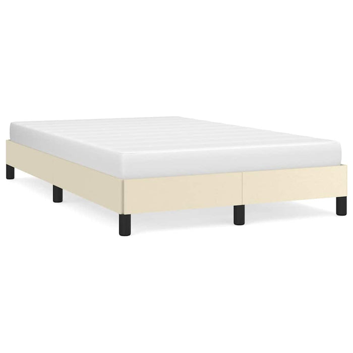 Cadru de pat fără saltea cremă 120x190 cm piele artificială - WALTI WALTI