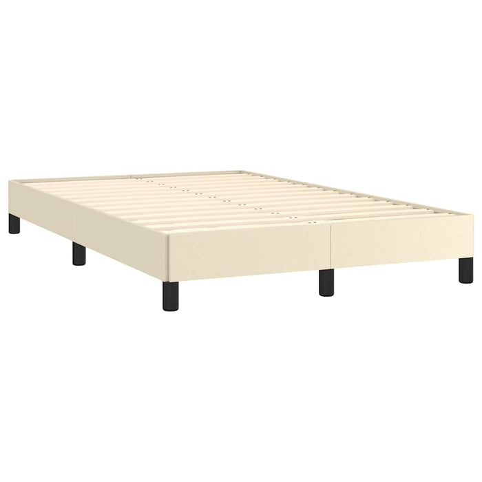 Cadru de pat fără saltea cremă 120x190 cm piele artificială - WALTI WALTI