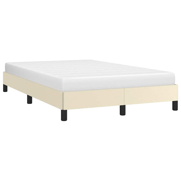 Cadru de pat fără saltea cremă 120x190 cm piele artificială - WALTI WALTI