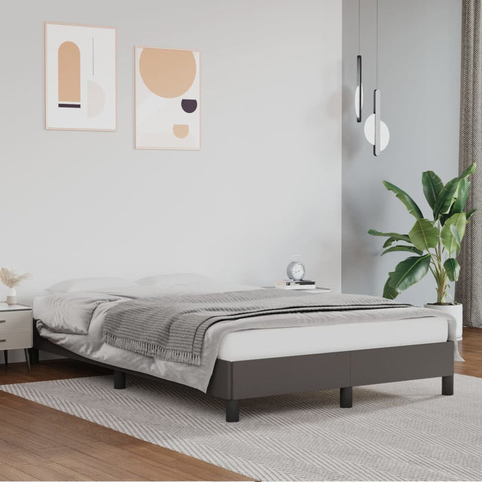 Cadru de pat fără saltea gri 120x190 cm piele artificială - WALTI WALTI