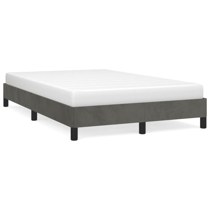 Cadru de pat fără saltea Gri închis 120x190 cm catifea - WALTI WALTI