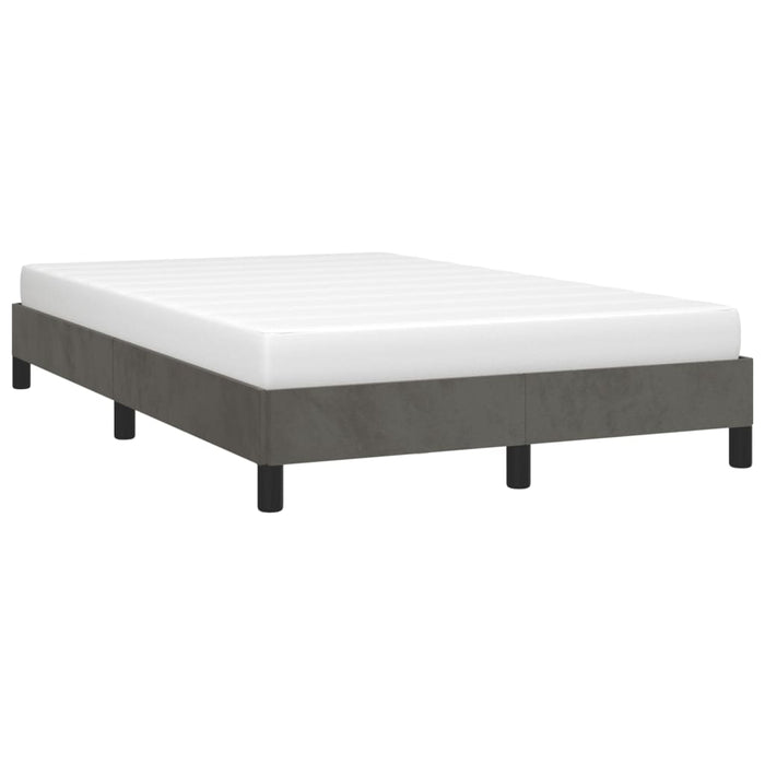 Cadru de pat fără saltea Gri închis 120x190 cm catifea - WALTI WALTI