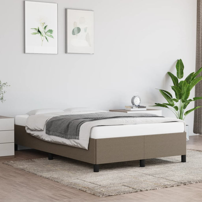 Cadru de pat fără saltea Taupe 120x190 cm țesătură - WALTI WALTI