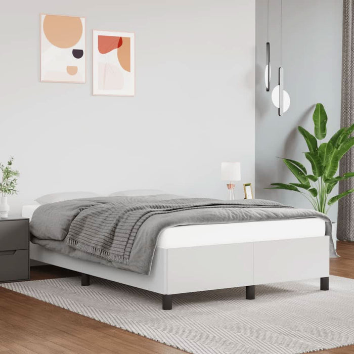 Cadru de pat fără saltea alb 120x190 cm piele artificială - WALTI WALTI
