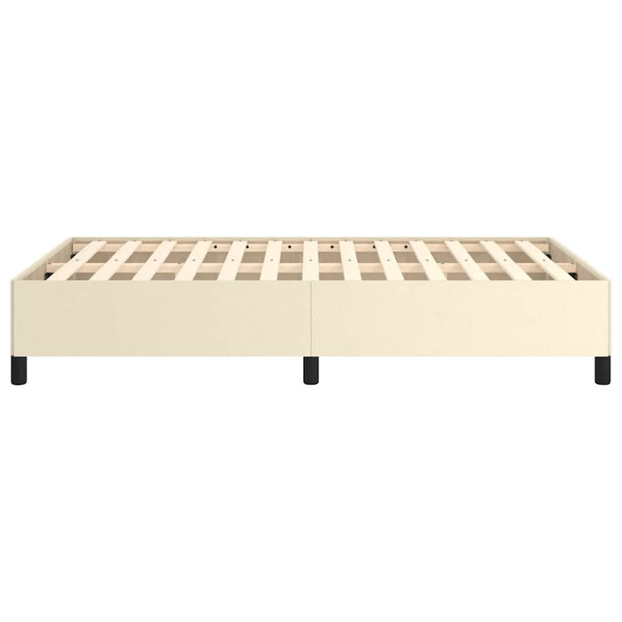 Cadru de pat fără saltea cremă 120x190 cm piele artificială - WALTI WALTI