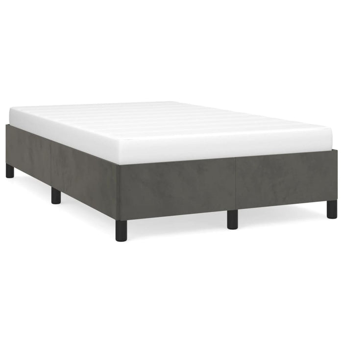 Cadru de pat fără saltea Gri închis 120x190 cm catifea - WALTI WALTI