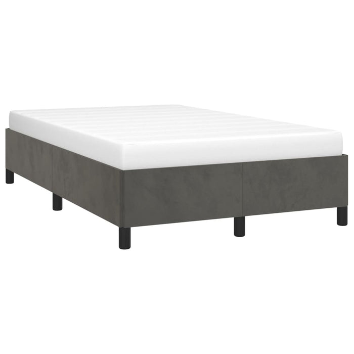 Cadru de pat fără saltea Gri închis 120x190 cm catifea - WALTI WALTI