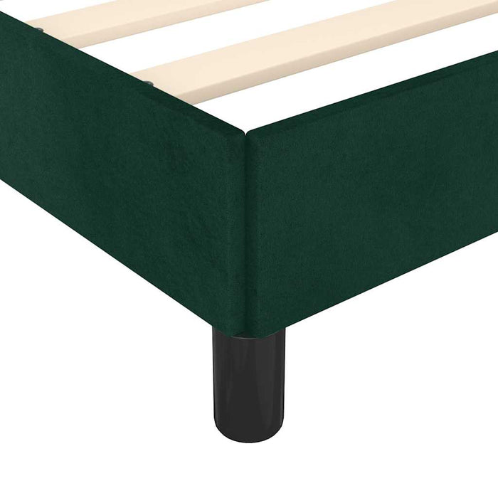 Cadru de pat fără saltea verde închis 120x190 cm catifea - WALTI WALTI