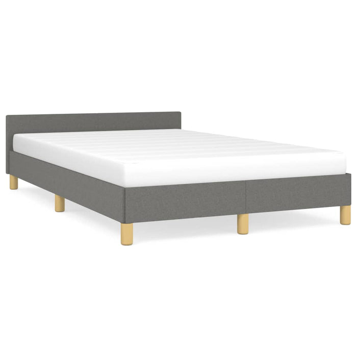 Cadru de pat fără saltea gri închis 120x190 cm țesătură - WALTI WALTI