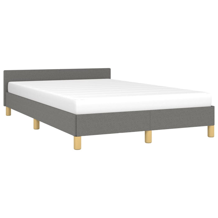 Cadru de pat fără saltea gri închis 120x190 cm țesătură - WALTI WALTI