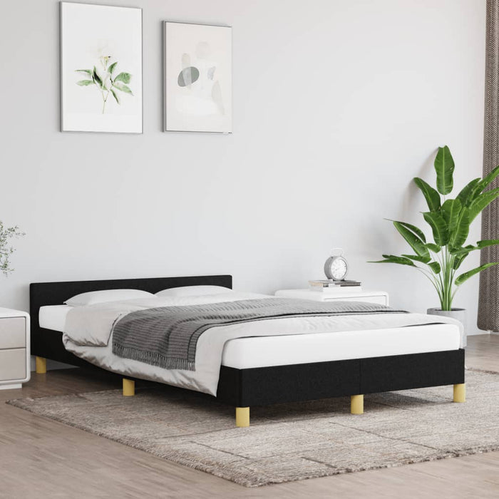 Cadru de pat fără saltea Negru 120x190 cm țesătură - WALTI WALTI