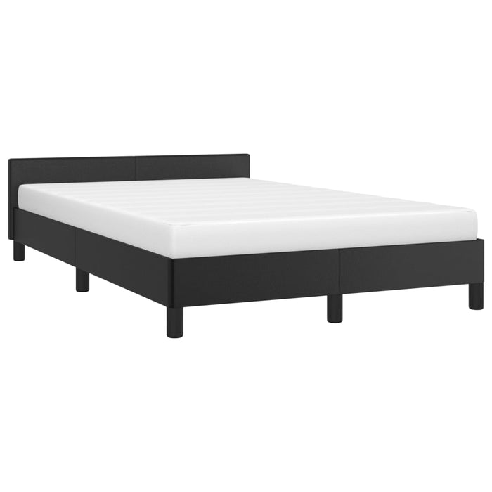 Cadru de pat fără saltea Negru piele artificială - WALTI WALTI