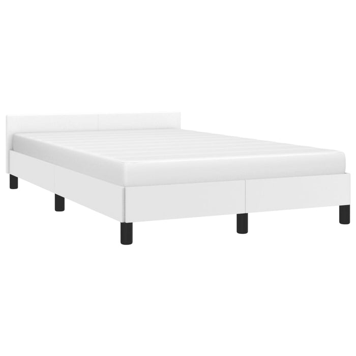 Cadru de pat fără saltea alb 120x190 cm piele artificială - WALTI WALTI