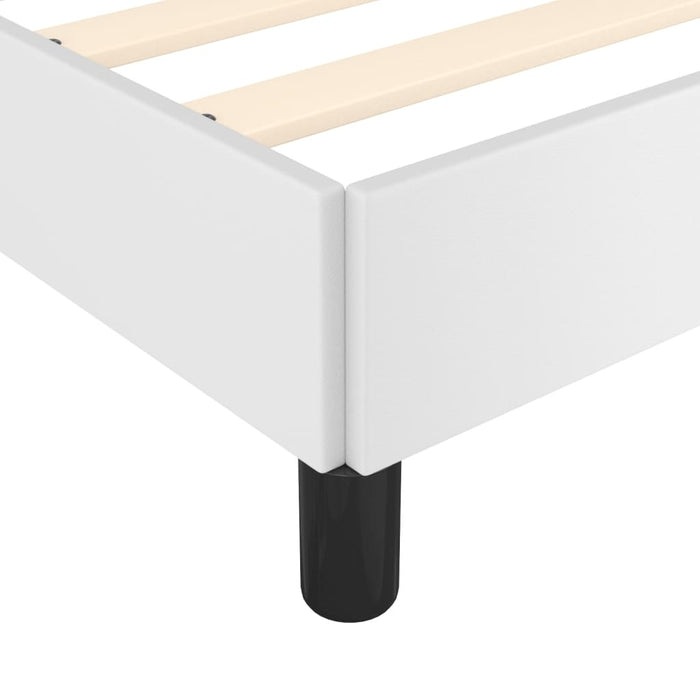 Cadru de pat fără saltea alb 120x190 cm piele artificială - WALTI WALTI