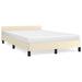 Cadru de pat fără saltea cremă 120x190 cm piele artificială - WALTI WALTI