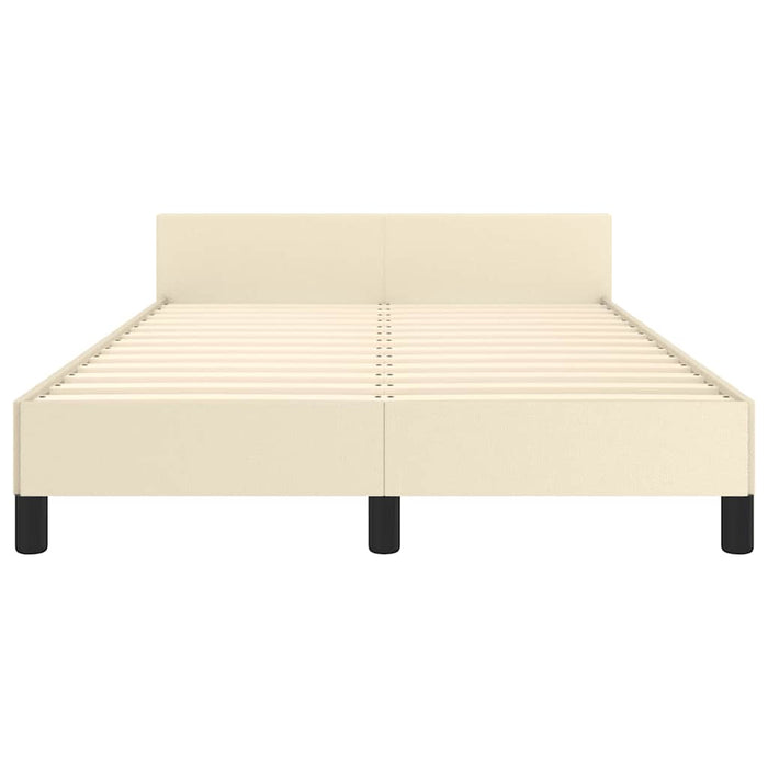 Cadru de pat fără saltea cremă 120x190 cm piele artificială - WALTI WALTI