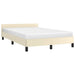 Cadru de pat fără saltea cremă 120x190 cm piele artificială - WALTI WALTI