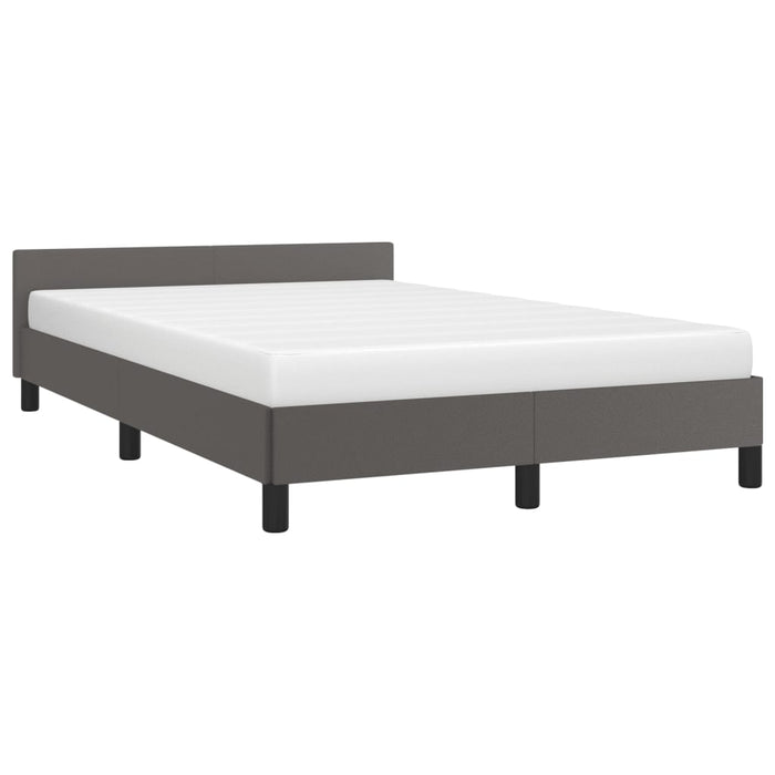 Cadru de pat fără saltea gri 120x190 cm piele artificială - WALTI WALTI