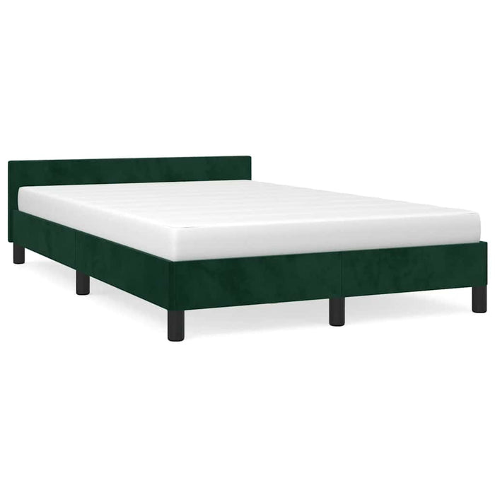 Cadru de pat fără saltea verde închis 120x190 cm catifea - WALTI WALTI