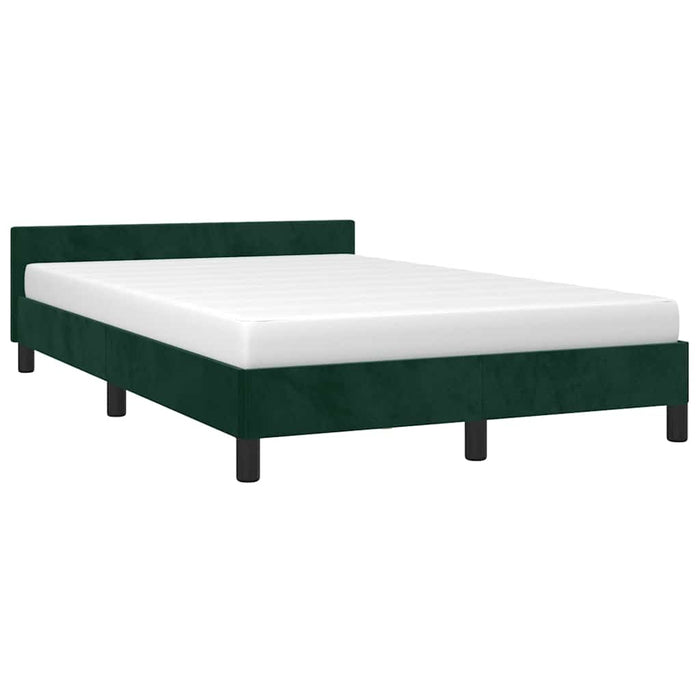 Cadru de pat fără saltea verde închis 120x190 cm catifea - WALTI WALTI