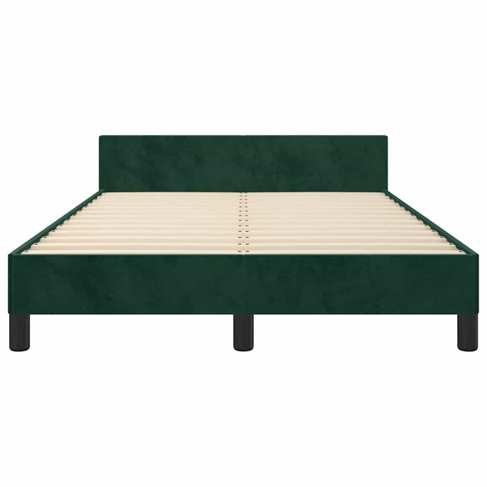 Cadru de pat fără saltea verde închis 120x190 cm catifea - WALTI WALTI