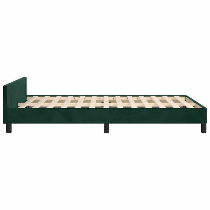 Cadru de pat fără saltea verde închis 120x190 cm catifea - WALTI WALTI