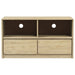 Dulap TV "SAUDA", stejar, 99x43x55 cm, lemn masiv de pin - WALTI WALTI