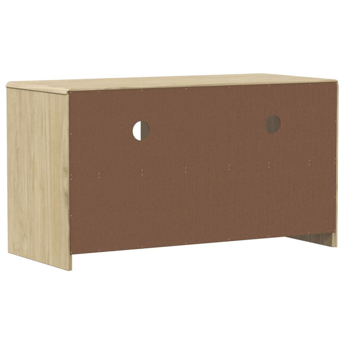 Dulap TV "SAUDA", stejar, 99x43x55 cm, lemn masiv de pin - WALTI WALTI