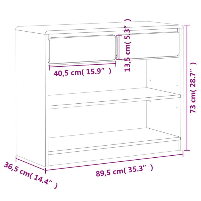 Măsuță consolă "SAUDA", stejar, 89,5x36,5x73 cm, lemn masiv pin - WALTI WALTI