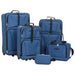 Set de bagaje de călătorie, 5 piese, albastru, material textil - WALTI WALTI