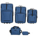 Set de bagaje de călătorie, 5 piese, albastru, material textil - WALTI WALTI