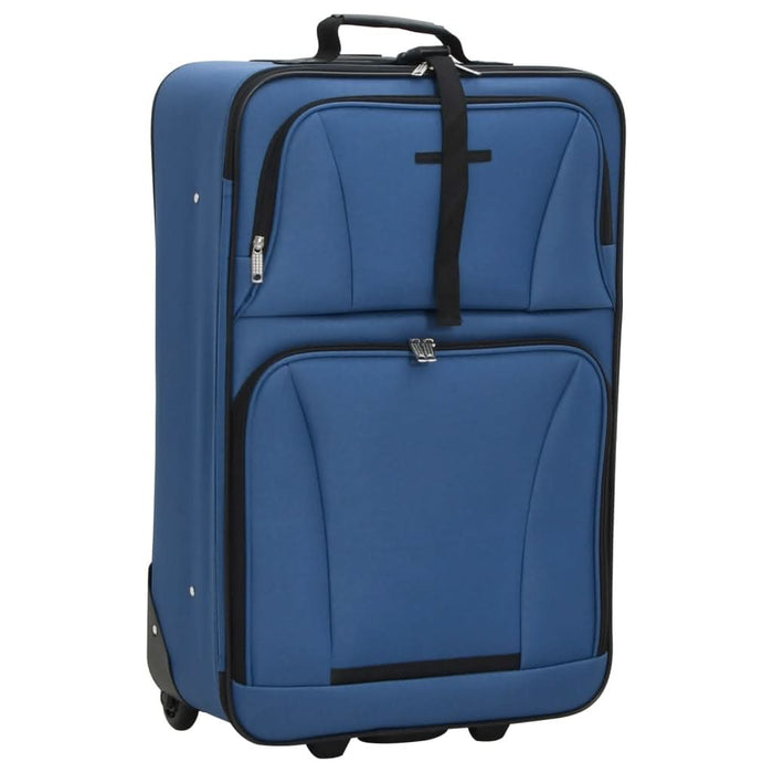 Set de bagaje de călătorie, 5 piese, albastru, material textil - WALTI WALTI