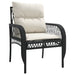 Set mobilier de grădină cu perne, 4 piese, negru, poliratan - WALTI WALTI