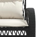 Set mobilier de grădină cu perne, 4 piese, negru, poliratan - WALTI WALTI