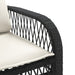 Set mobilier de grădină cu perne, 4 piese, negru, poliratan - WALTI WALTI